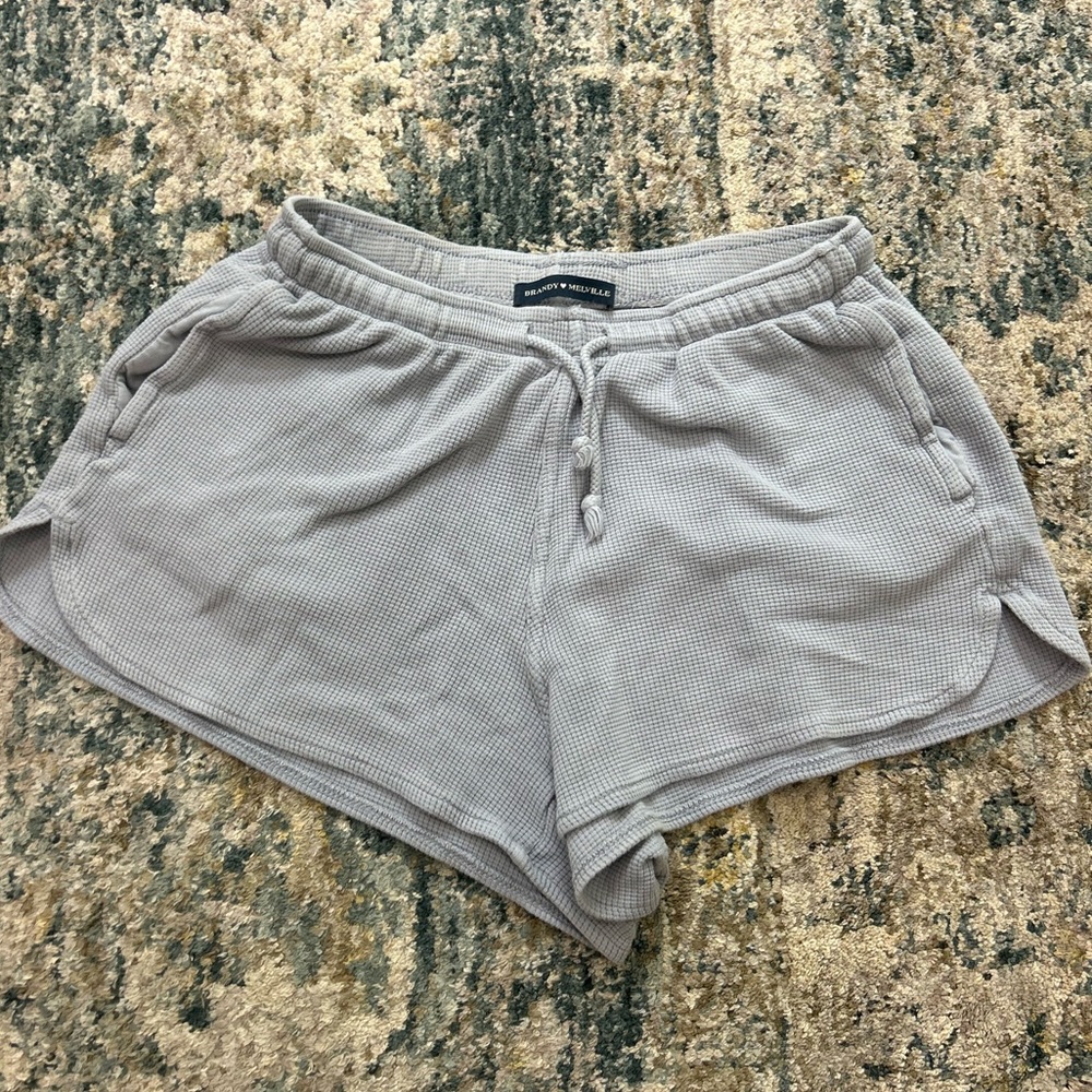 Brandy Melville Summer Thermal Shorts - Light Blue